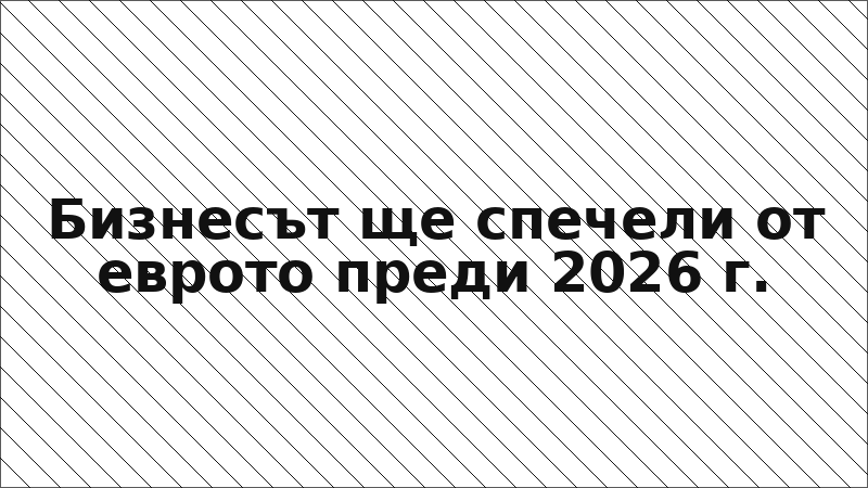 Бизнесът ще спечели от еврото преди 2026 г.