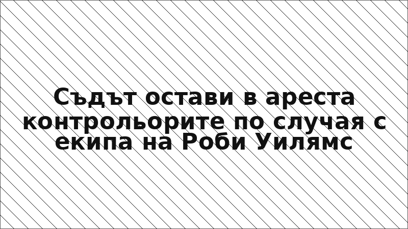 Съдът остави в ареста контрольорите по случая с екипа на Роби Уилямс