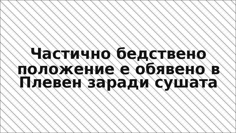 Частично бедствено положение е обявено в Плевен заради сушата