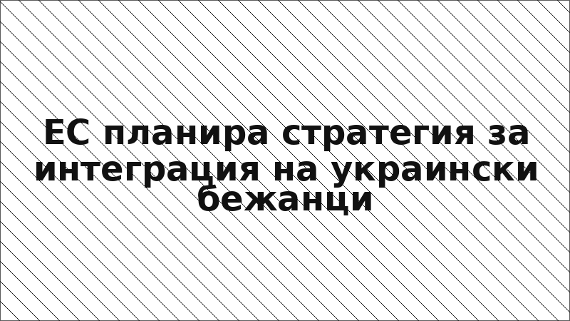 ЕС планира стратегия за интеграция на украински бежанци