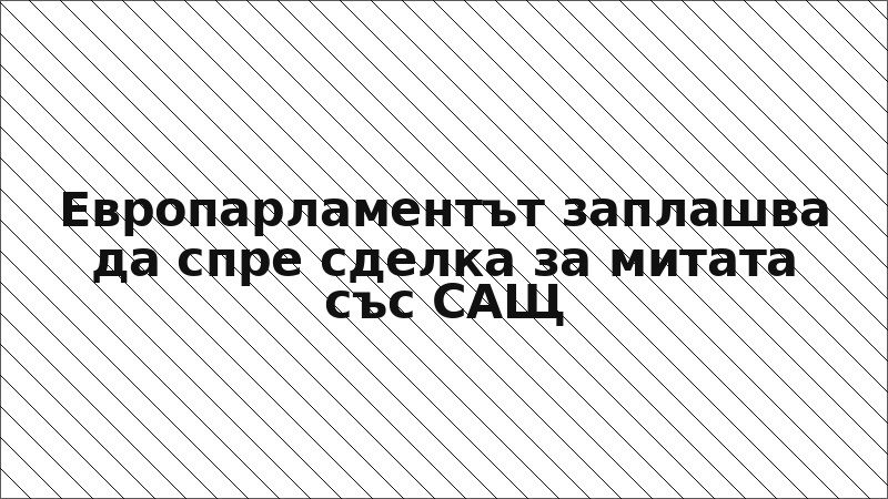 Европарламентът заплашва да спре сделка за митата със САЩ