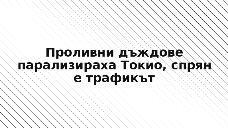 Проливни дъждове парализираха Токио, спрян е трафикът