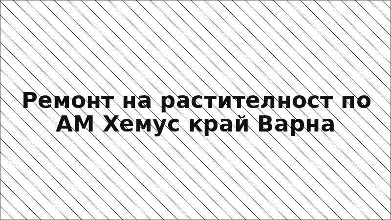 Ремонт на растителност по АМ Хемус край Варна