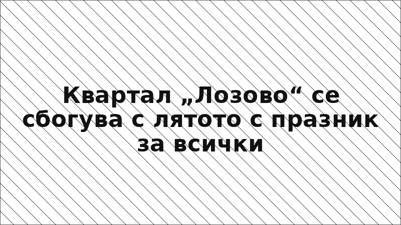 Квартал „Лозово“ се сбогува с лятото с празник за всички