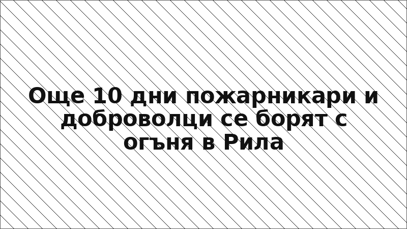 Още 10 дни пожарникари и доброволци се борят с огъня в Рила