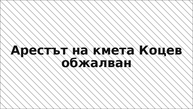 Арестът на кмета Коцев обжалван