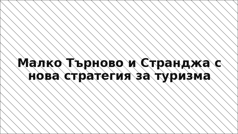 Малко Търново и Странджа с нова стратегия за туризма
