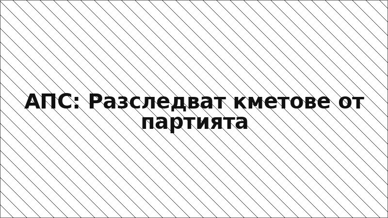АПС: Разследват кметове от партията