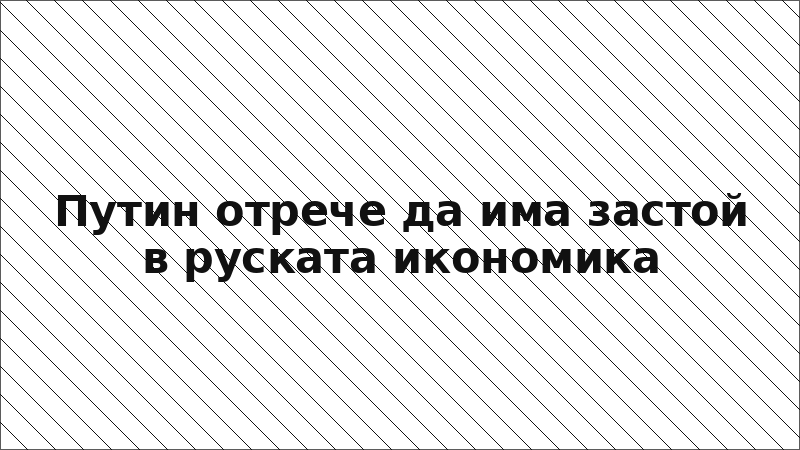 Путин отрече да има застой в руската икономика