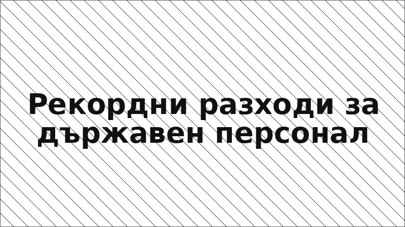 Рекордни разходи за държавен персонал