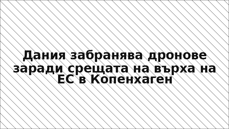Дания забранява дронове заради срещата на върха на ЕС в Копенхаген
