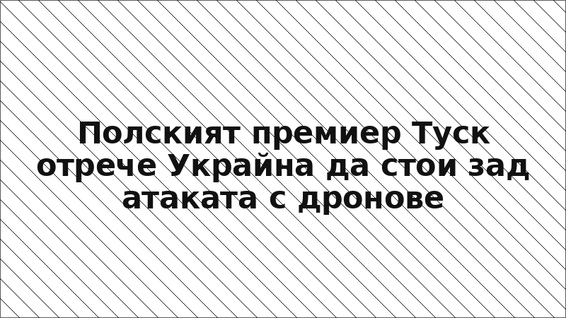 Полският премиер Туск отрече Украйна да стои зад атаката с дронове