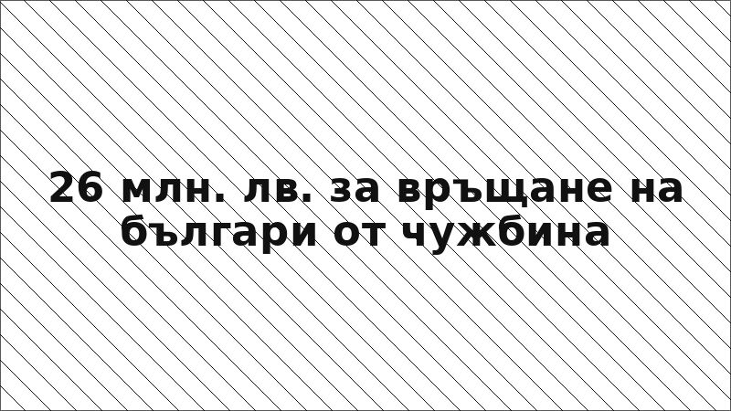 26 млн. лв. за връщане на българи от чужбина