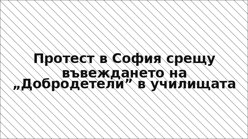 Протест в София срещу въвеждането на „Добродетели” в училищата