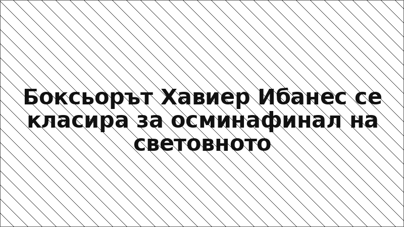 Боксьорът Хавиер Ибанес се класира за осминафинал на световното