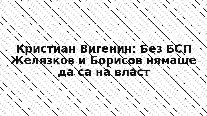 Кристиан Вигенин: Без БСП Желязков и Борисов нямаше да са на власт