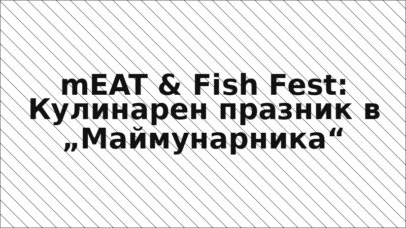 mEAT & Fish Fest: Кулинарен празник в „Маймунарника“
