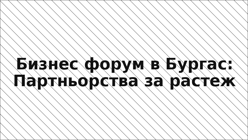 Бизнес форум в Бургас: Партньорства за растеж