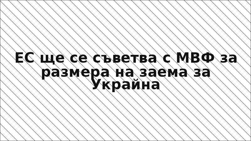 ЕС ще се съветва с МВФ за размера на заема за Украйна