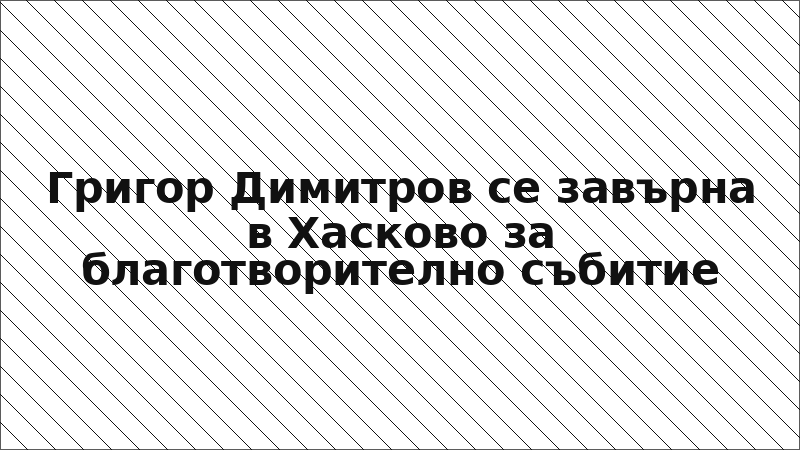 Григор Димитров се завърна в Хасково за благотворително събитие