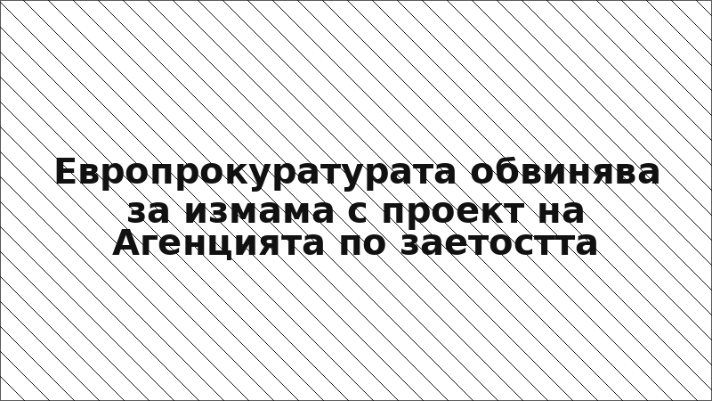 Европрокуратурата обвинява за измама с проект на Агенцията по заетостта