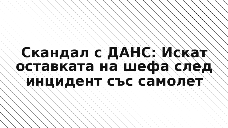 Скандал с ДАНС: Искат оставката на шефа след инцидент със самолет