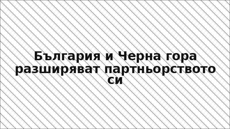 България и Черна гора разширяват партньорството си