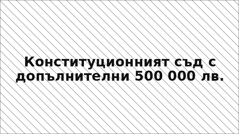 Конституционният съд с допълнителни 500 000 лв.