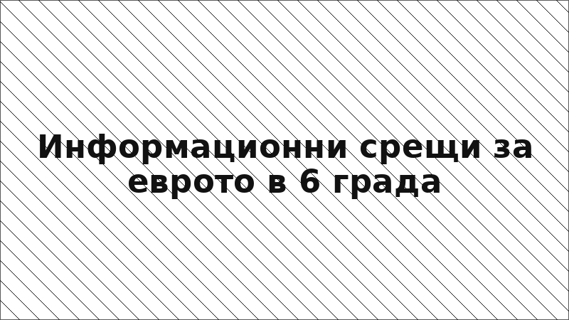Информационни срещи за еврото в 6 града