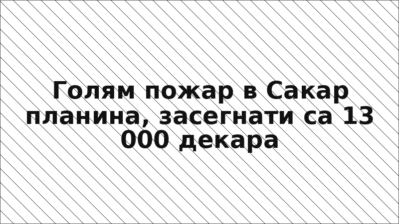 Голям пожар в Сакар планина, засегнати са 13 000 декара