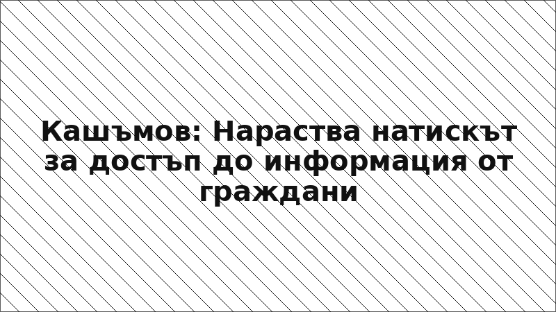 Кашъмов: Нараства натискът за достъп до информация от граждани