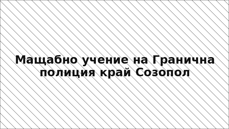 Мащабно учение на Гранична полиция край Созопол