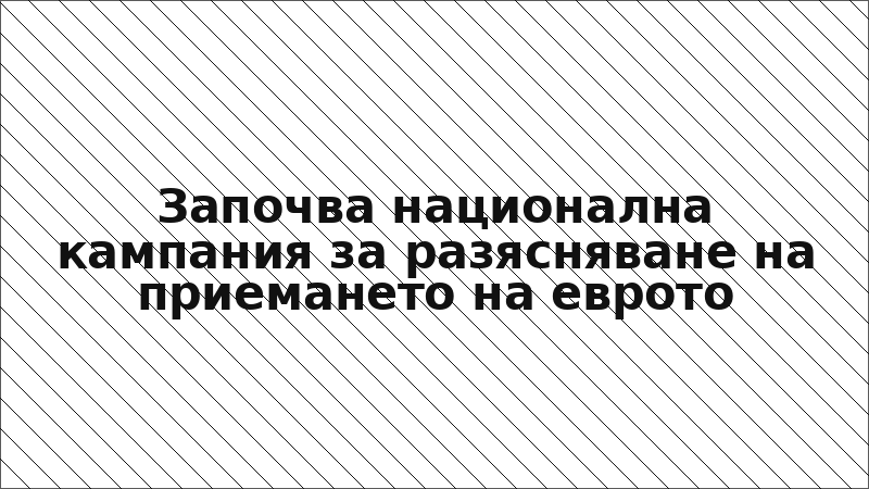 Започва национална кампания за разясняване на приемането на еврото