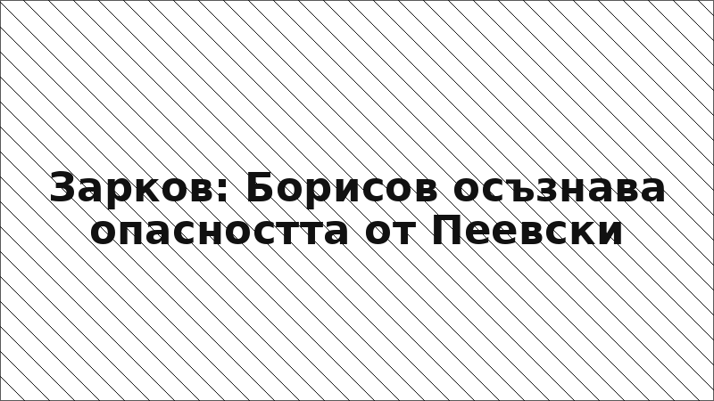 Зарков: Борисов осъзнава опасността от Пеевски