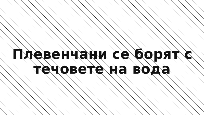 Плевенчани се борят с течовете на вода