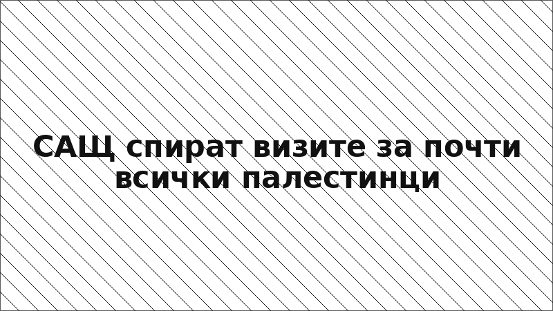 САЩ спират визите за почти всички палестинци