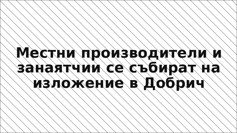 Местни производители и занаятчии се събират на изложение в Добрич