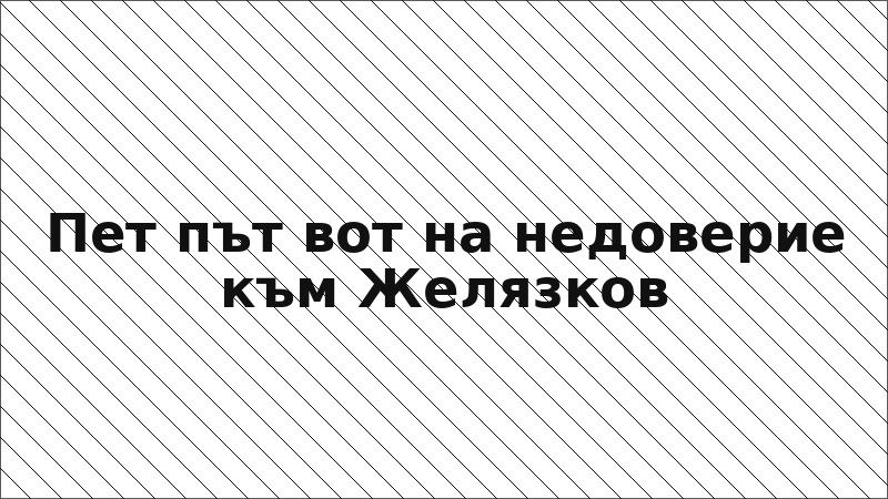 Пет път вот на недоверие към Желязков