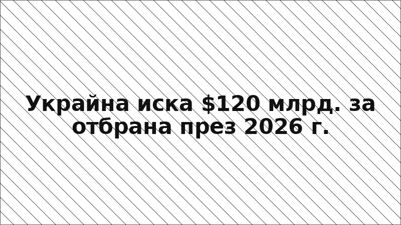 Украйна иска $120 млрд. за отбрана през 2026 г.