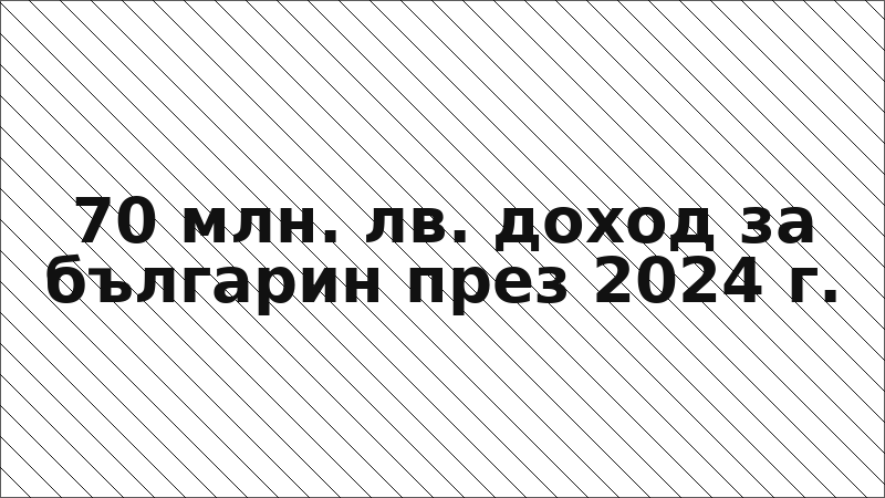 70 млн. лв. доход за българин през 2024 г.