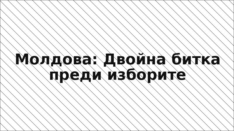 Молдова: Двойна битка преди изборите