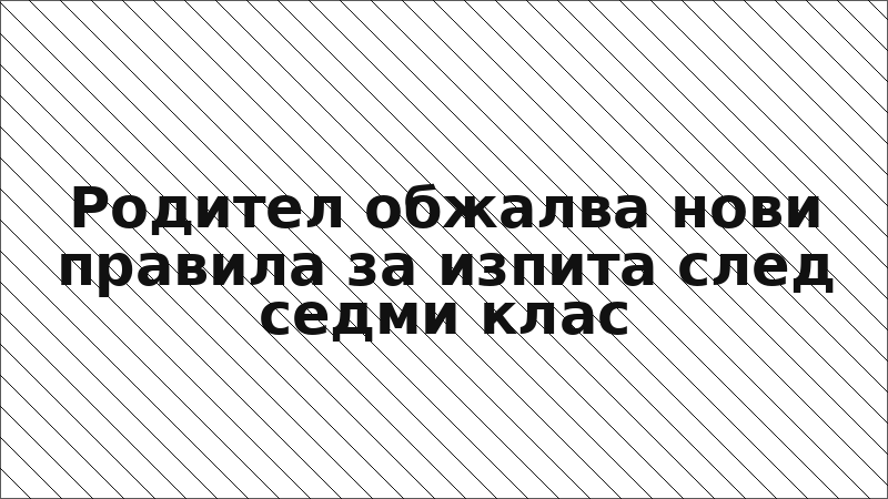 Родител обжалва нови правила за изпита след седми клас