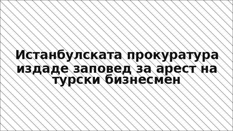 Истанбулската прокуратура издаде заповед за арест на турски бизнесмен
