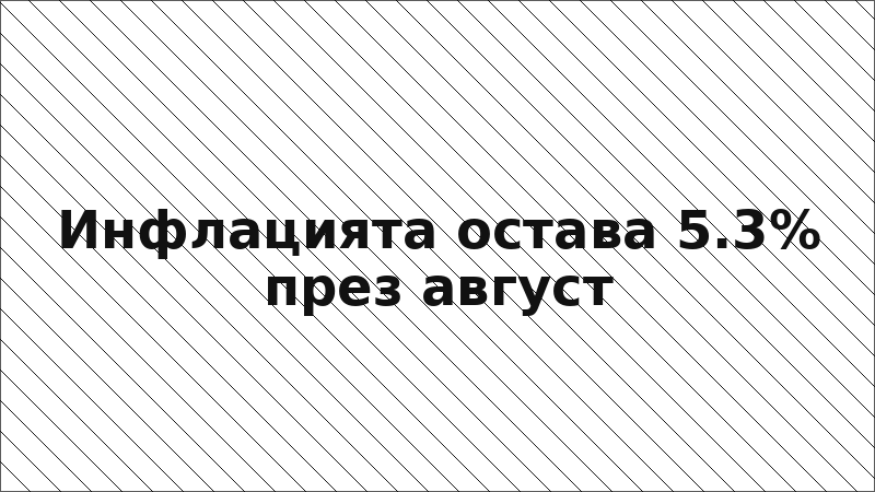 Инфлацията остава 5.3% през август