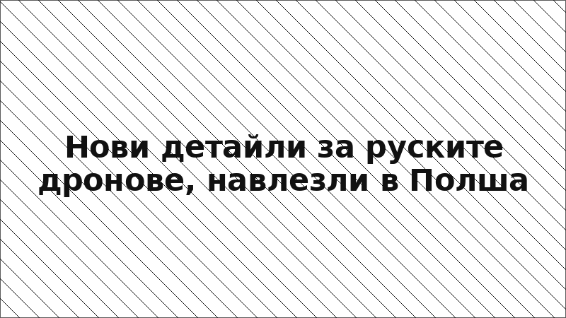 Нови детайли за руските дронове, навлезли в Полша