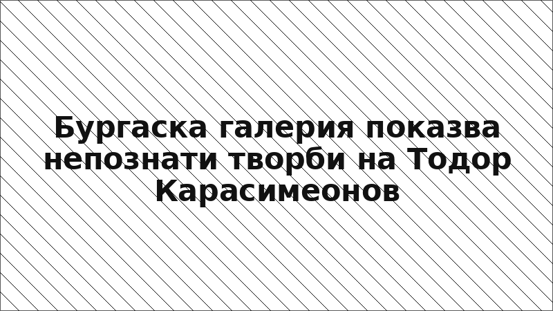 Бургаска галерия показва непознати творби на Тодор Карасимеонов