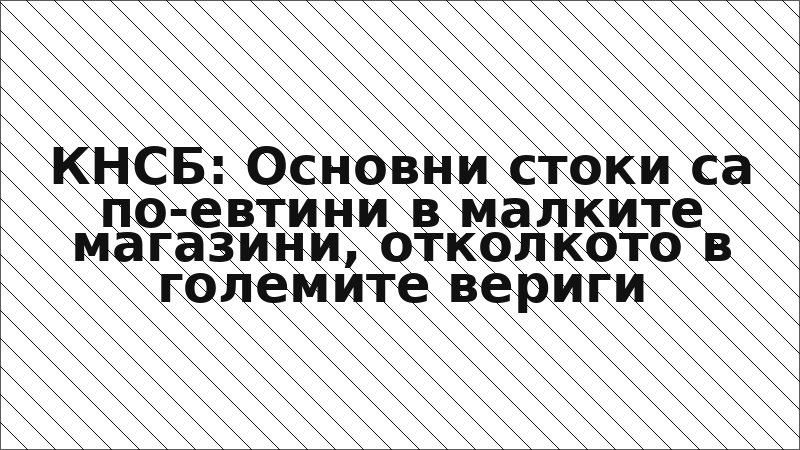 КНСБ: Основни стоки са по-евтини в малките магазини, отколкото в големите вериги