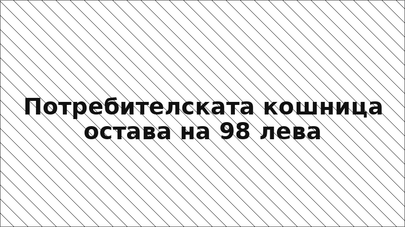 Потребителската кошница остава на 98 лева