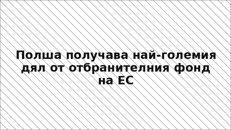Полша получава най-големия дял от отбранителния фонд на ЕС