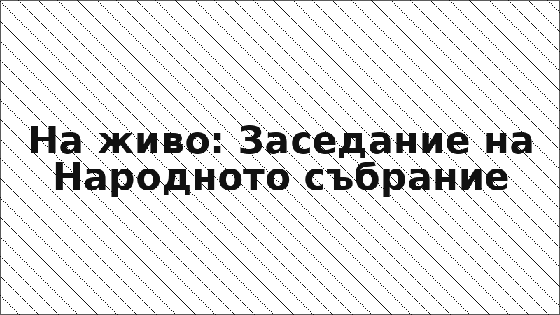 На живо: Заседание на Народното събрание